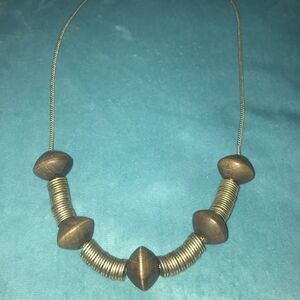Madewell 1937 wooden and metal necklace